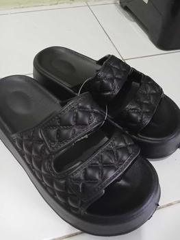 Product Review of Sandal Wanita Jelly Selop EVA Rubber Strap Dua Sandal Jelly Wedges 7CM Wanita Karet Sendal from R**u ** 3