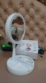 Product Review of Cermin Bulat Lipat Kaca Rias LED 2 Sisi Ganda Putar USB Cas from y**8 3