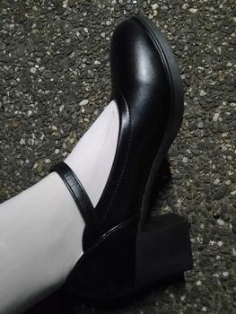 Product Review of [CF] Black Formal Shoes for Women Classy Stylish Elegant Fashion Office Shoes with Block Heels Soft Leather School Shoes for Girls from A**o 1
