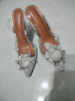 Product Review of (FORM NHỎ- LẤY LÊN 1 SIZE)Giày cao gót phale đá mặt trời bít mũi 9cm/7cm HALEY STORE mika trong suốt đi chơi đi tiệc đi làm đám cưới kỉ yếu from C**y 0