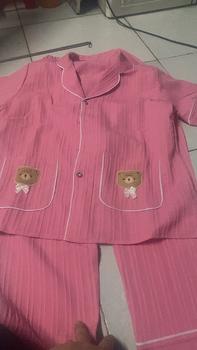 Product Review of Bộ Ngủ Đồ Bộ Pyjama Cổ Vets Quần Dài Aó Hai Túi Gấu Vải Đũi Gân Mềm Nhẹ from T**o A** 1**0 1