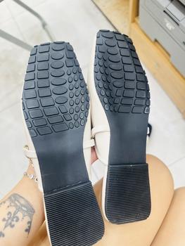 Product Review of (Form ngắn tăng size) Giày nữ sục bệt mũi vuông gót vuông trang trí xích vàng  thời trang Nguyễn Gia N139 Shoes DéP from P**g E** B** 1