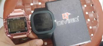Product Review of Jam Tangan Wanita DIVIGO DV-2110 Transparan Original Digital Kotak Strab Rubber Tahan Air Digital Besi Stainless from F**a M**a 1