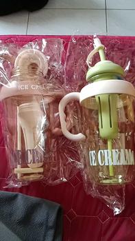 Product Review of แก้วน้ำ ICE CREAM กระบอกน้ำขนาด1300ml พร้อมที่จับและหลอดดูด มีตัวกรองชาด้านใน พกพาง่าย สีสดใส from a**8 1