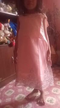 Product Review of Stylish and elegant girls dress silk fabric sequin design suitable for 5-8 years old from H**S 0