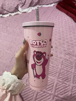 Product Review of Cốc giữ nhiệt gấu dâu 750ml tặng kèm ống hút from N**n H**y 0