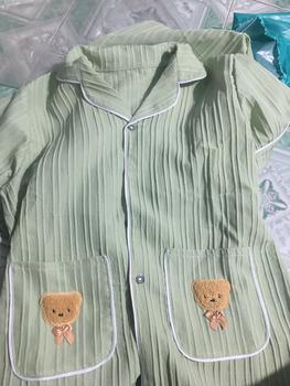 Product Review of Bộ Ngủ Đồ Bộ Pyjama Cổ Vets Quần Dài Aó Hai Túi Gấu Vải Đũi Gân Mềm Nhẹ from T**ý m** -** ** 0