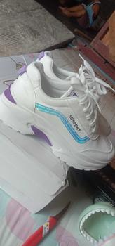 Product Review of COD รองเท้าผ้าใบ รองเท้าวิ่งเสริมส้น 4.5 ซม.ไซส์ 35-42 สไตล์เกาหลี น้ำหนักเบาใส่สบาย สำหรับผู้หญิง from 🌻**🌻 3