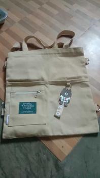 Product Review of [RISSA] Tas Japanese Style Tas Selempang Tote Bag Ransel 3 in 1 Solid Color Kanvas Polos Ransel Love Rissa from N**~ 0