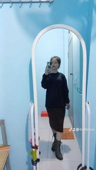 Product Review of ÁO THUN TAY DÀI NỮ PHONG CÁCH UZZANG DỄ THƯƠNG FREESIZE 70 KG TD240901 Women Top Cổ Tròn Nhung Voan from 🍁**🍁 0