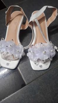 Product Review of G04 Giày cao gót đế vuông quai voan đá 5 phân, sadal nữ quai bèo óng ánh. Shoes vừa hạt DéP Quai Hậu Jean from N**n T**h T** 0