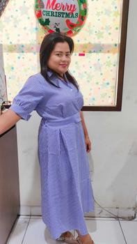 Product Review of THABISHOP / GANI STRIPE DRES / HN / BAJU DRESS WANITA KOREA / BAJU WANITA / DRES KONDANGAN / DRESS REMAJA / DRESS KOREA / DREES / PAKAIAN WANITA from C**a H**i 0