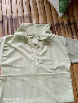 Product Review of Ayel Fashion Korean Collar T Shirt V Neck Tops Short Sleeve from a** 2