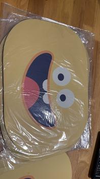 Product Review of [ส่งไวพร้อมส่ง]แผ่นรอง Placemat แผ่นรองกันความร้อน ดูดซึบซับน้ำ แผ่นรองจาน แผ่นรองแก้ว ลายหน้ายิ้ม from ใ**ฟ 1