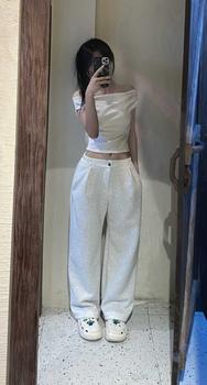 Product Review of Quần nỉ Raylin N07, quần ống rộng cạp chun có cúc và khoá quần, quần nỉ ép cotton - Ong, Nữ from m**a 0