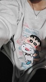 Product Review of Áo sweater nỉ form rộng chất nỉ in hình Shin ôm cún phong cách Hàn Quốc cho nữ from 🧸**🧸 0
