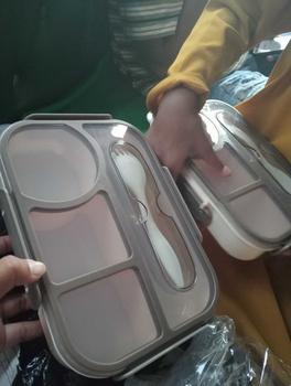 Product Review of LUNCH BOX 3 & 4 SEKAT FREE SPORK I LUNCH BOX BPA FREE I KOTAK BEKAL DENGAN SEKAT from @**9 0