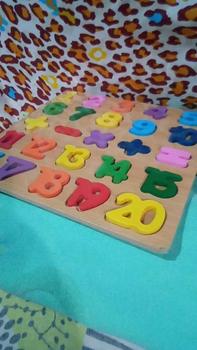 Product Review of ABC Alphabet Digital Puzzle Wooden Toys Kid Number Letter shape Matching Jigsaw Board 20*20cm Baby Newborn Infant Toddler Girls Girls Boys Soft Early Educational Learning Gift from K**g 1