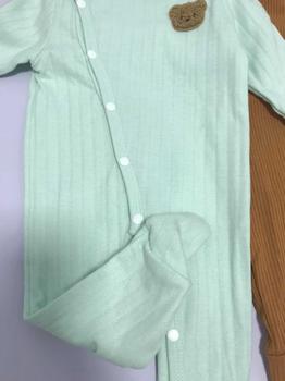 Product Review of [Kèm mũ] Bodysuit dài tay cho bé Đính Gấu, body dài tay cho bé gái bé trai chất Tăm gân mẫu quần áo sơ sinh 0-12M Jumpsuit Kem from d**5 2