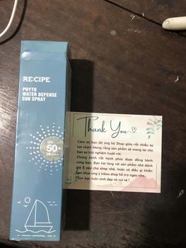 Product Review of [HCM CHÍNH HÃNG] Xịt Chống Nắng RECIPE Phyto Water Defense Sun Spray 180ml SPF50+ PA++++ - Chống Nắng Sun Cream from T**9 0