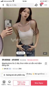 Product Review of @gobystore Váy 2 dây body thun tăm co giãn BYGOBYSTORE from 👧** N** ** T** ** 1