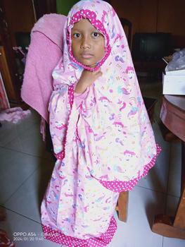 Product Review of SET MUKENA SEJADAH ANAK - MUKENA SAJADAH ANAK 6-9TH Muslim Motif Setelan from n**4 1