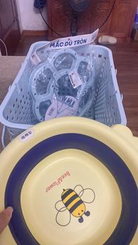 Product Review of Combo 3 món Làn đi sinh+ móc tròn+ chậu rửa mặt gấp gọn thương hiệu ABC Giỏ Rổ (MS:2605) from N**n T**y 1
