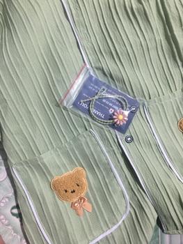 Product Review of Bộ Ngủ Đồ Bộ Pyjama Cổ Vets Quần Dài Aó Hai Túi Gấu Vải Đũi Gân Mềm Nhẹ from T**ý m** -** ** 1