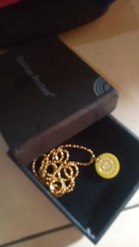 Product Review of satu set kalung dan gelang kesehatan quantum model gold v2 pelangi/Titanium/viral Liontin from M**i r**i 0