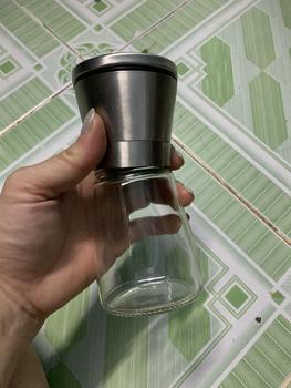 Product Review of Lọ Xay Tiêu Cầm Tay Thủy Tinh Nắp Inox - Cối Xay Tiêu Lưỡi Siêu Bén, Xay Hạt Đa Năng Cầm Tay - Máy Xay Tiêu Mini Đa Năng, Hũ Xay Tiêu,Bình Đựng Hạt Tiêu nhựa bền from L**a 0