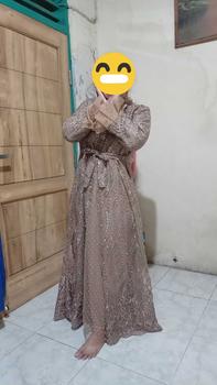 Product Review of Gamis Kinarya Gamis Semi Outer Gamis Tulle Etnic Premium Gamis Terbaru Gamis Kekinian Gamis Modern Gamis Pesta Dress Pesta Gamis Kondangan Gamis Kebaya Wanita Muslim Payet from f**💫 0