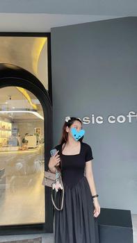 Product Review of TT108 Váy cổ vuông phối thô cộc tay vạt v váy xinh dễ thương Đầm Nữ Dress Women Kem Voan from N**n T** B**h N**y 1