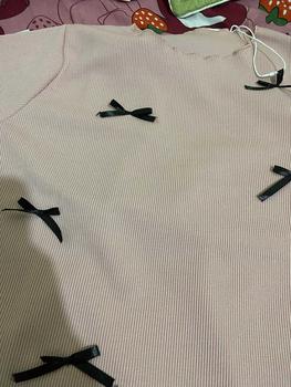 Product Review of Áo thun nữ baby tee đính nơ sang chảnh hottrend 2024 new best seller vải thun tăm co dãn bốn chiều dày dặn. Top from ✿**🍉 2