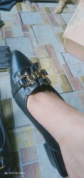 Product Review of Declare&Dee Heels Blok Wanita Pitaloka Square Toe High 3 CM Black Karet Belakang Best Seller Shoes flat  shoes from D**k M**7 0
