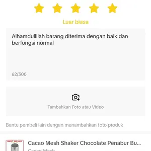 Cacao Mesh Shaker Chocolate Penabur Bumbu Coklat Bubuk Latte Art Baris Ada Tutup