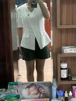 Product Review of Áo Công Sở Thiết Kế: Hà Anh gile tay lửng sang chảnh F91 Nữ from N**n K**9 2