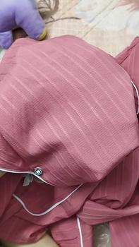 Product Review of Bộ Ngủ Đồ Bộ Pyjama Cổ Vets Quần Dài Aó Hai Túi Gấu Vải Đũi Gân Mềm Nhẹ from P**m 3