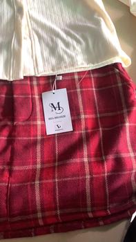 Product Review of (MỞ BÁN) Chân váy chữ A chất nỉ caro phối lưng chun phía sau bigsize 90kg from N** N**g L**🌷 0