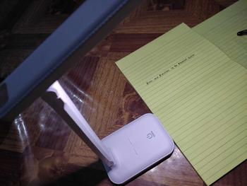 Product Review of LED desk lamp WHITE LAMP USB study lamp dimming desk lamp rechargeable foldable mobile phone holder from M**t 1