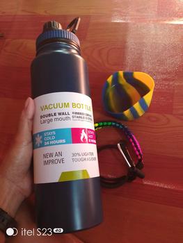 Product Review of Multicolor Durable Carrier Colorful Water Bottle Strap Paracord Handle With Buckle For Wide Mouth Thermos Bottle Accessories from g**r 1
