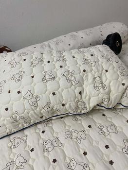 Product Review of [ 1 ga+ 2 vỏ gối nằm ] BỘ GA GỐI COTTON ĐŨI XƠ ĐẬU NÀNH HỮU CƠ trần bông thoáng khí. Gồm 1 ga trần bông + 2 vỏ áo gối 50x70. from m**5 0