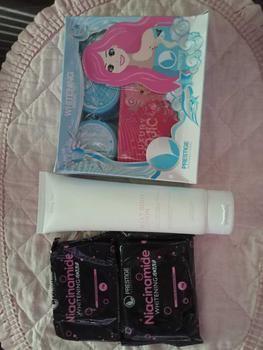 Product Review of PRESTIGE REJUVENATING | WHITENING SET Cleanse Renew Protect Whitening Exfoliate Toner Acne Cream with Kojic Papaya Skincare Skin Repair Nourishing from D**p 1