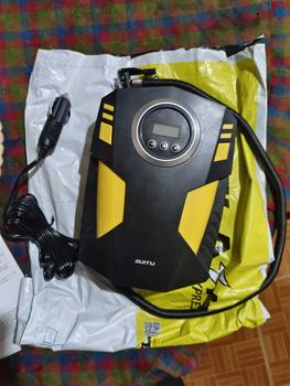 Product Review of The Car Tire Inflator Pump Is Made Of Durable ABS Plastic And Stainless Steel With LCD Display For Accuracy And High Brightness LED Lights To Provide Illumination At Night Automatic Off Easy To Use Hands-Free Design Will Free Hands When Inflating Car Tire from ** ** ** ** ** ** 0