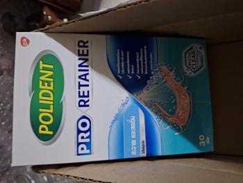 Product Review of POLIDENT PRO RETAINER 30'S โพลิเดนท์ โปร รีเทนเนอร์ เม็ดฟู่ทำความสะอาดรีเทนเนอร์ 30 เม็ด ฟัน ราคาพิเศษ from B**💜 0