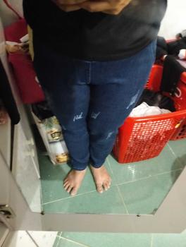 Product Review of Quần jean 9 tấc ống ôm lưng thun 2 nút cào nhẹ co  giãn tốt.m038 Nữ Pants... from v**@ 0
