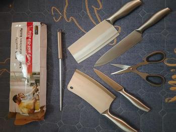 Product Review of High Quality Stainless All-steel 6pcs knife set for kitchen use sharp 6 sets cooking knifes utensils from M**T 0
