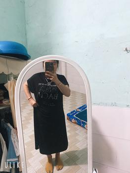 Product Review of Váy Xếp Ly In Chữ Xẻ Tà, Phong Cách Dễ Thương Và Gợi Cảm, Cổ Thuyền ngắn Tay, Váy Midi, Eo Thon, Thích Hợp Cho Mùa Hè 2024 from N**i 1
