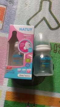 Product Review of ์์์ีขวดนม Natur เนเจอร์ ขวดนมขนาด 2/4/8 ออน รุ่น Smooth biomimic  ราคาสุดคุ้มมีปลายทาง from A**7 0