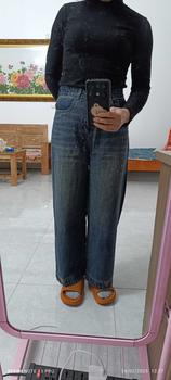 Product Review of (95cm) M24 Quần Jean Nữ  Suông Rông Nấm Trơn QC . Jean ko giãn . Đủ Size S/M/L - Women Pants Voi quan  boong from t**8 0