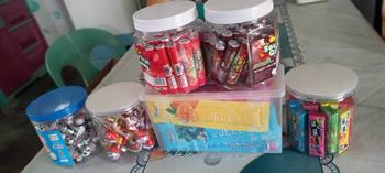 Product Review of 30 Pieces Sour Fruit Gummy Chewy Candy Blueberry / Cola Soda / Orange Flavored Chewy Minty Candy Sweet Sour Mint Taste Gummy 1 Jar from M**p 0